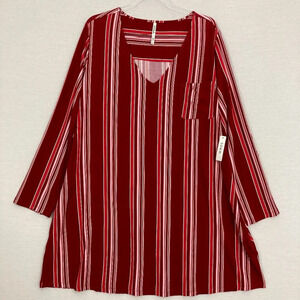 Charter Club size XL Colorful Floral V Neck Stretch Relaxed Blouse Office Career